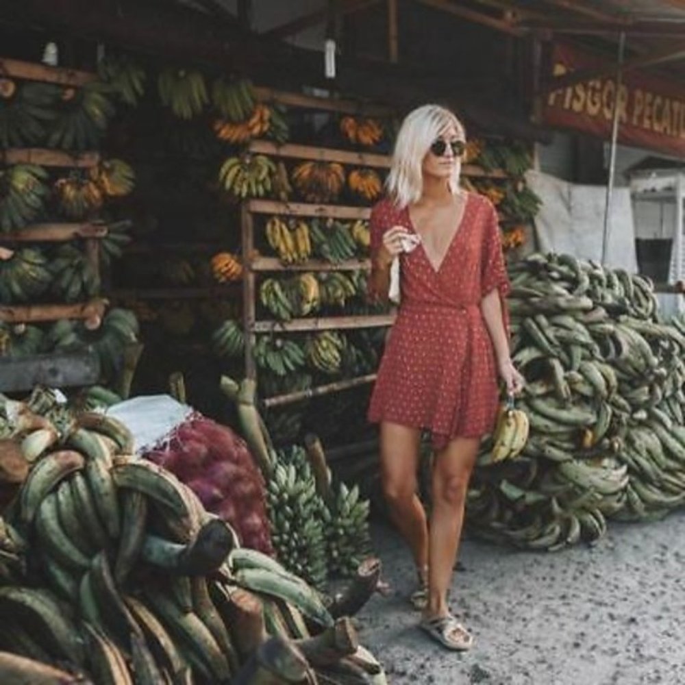 Faithfull the Brand Oslo Dress Size 4 Red Venice